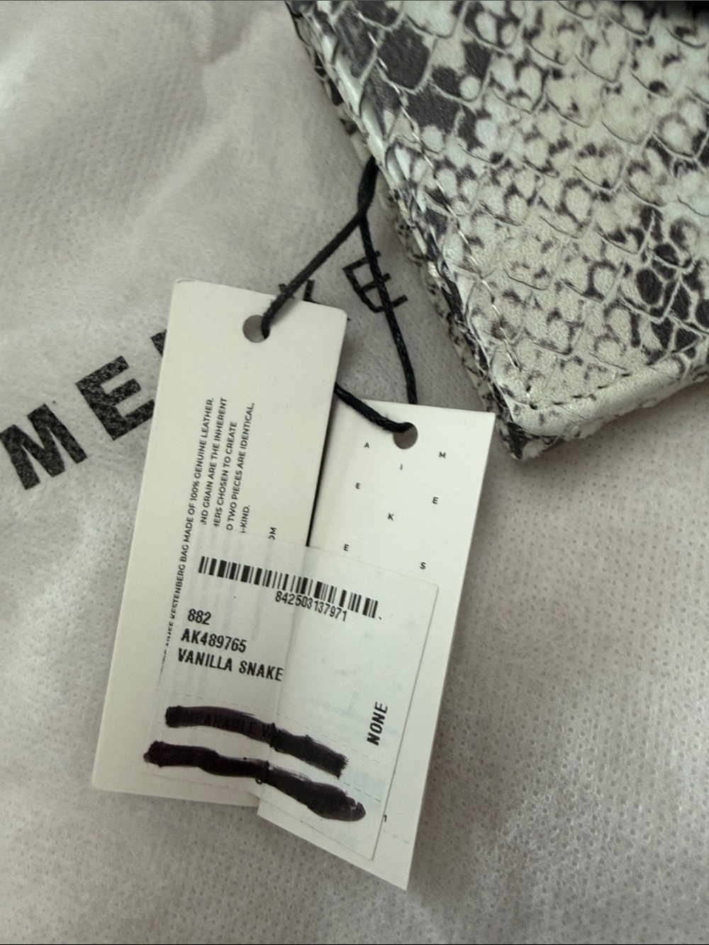 Aimee Kestenberg Silver and Black Snakeskin Card Wallet - Picture 11 of 13